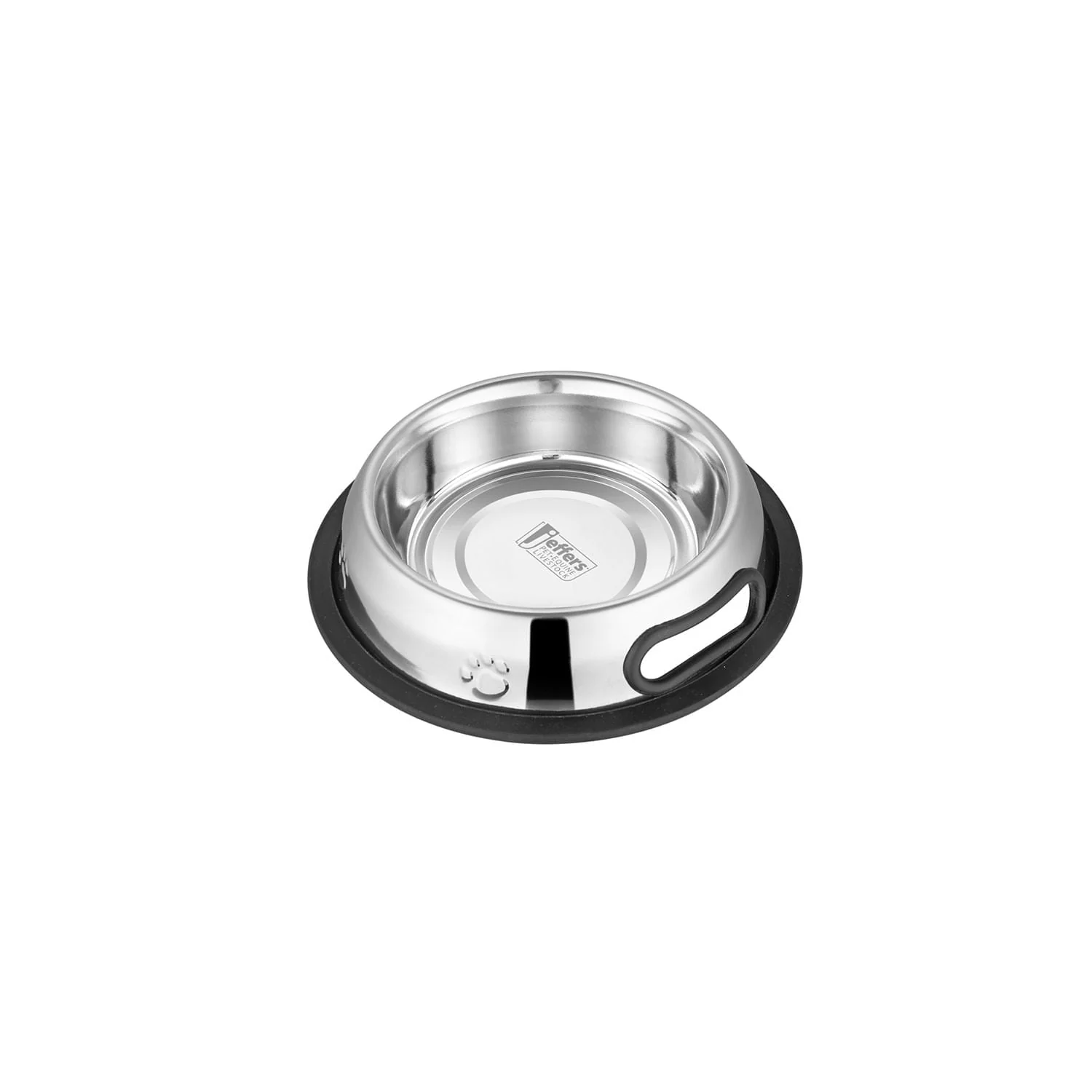 Jeffers Pet Embossed No-Tip Anti-Skid Stainless Steel Pet Bowls for Dogs, Cats, Puppies, Kittens – Rubber Base, Food & Water Feeding Dish - Image 4