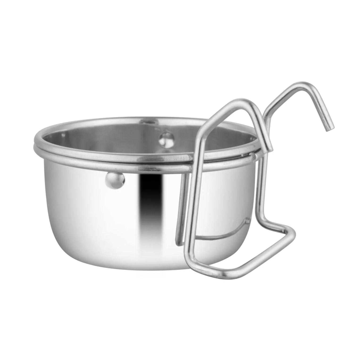 Jeffers Stainless Steel Cage Cup Pet Feeders with Hooks - Image 5