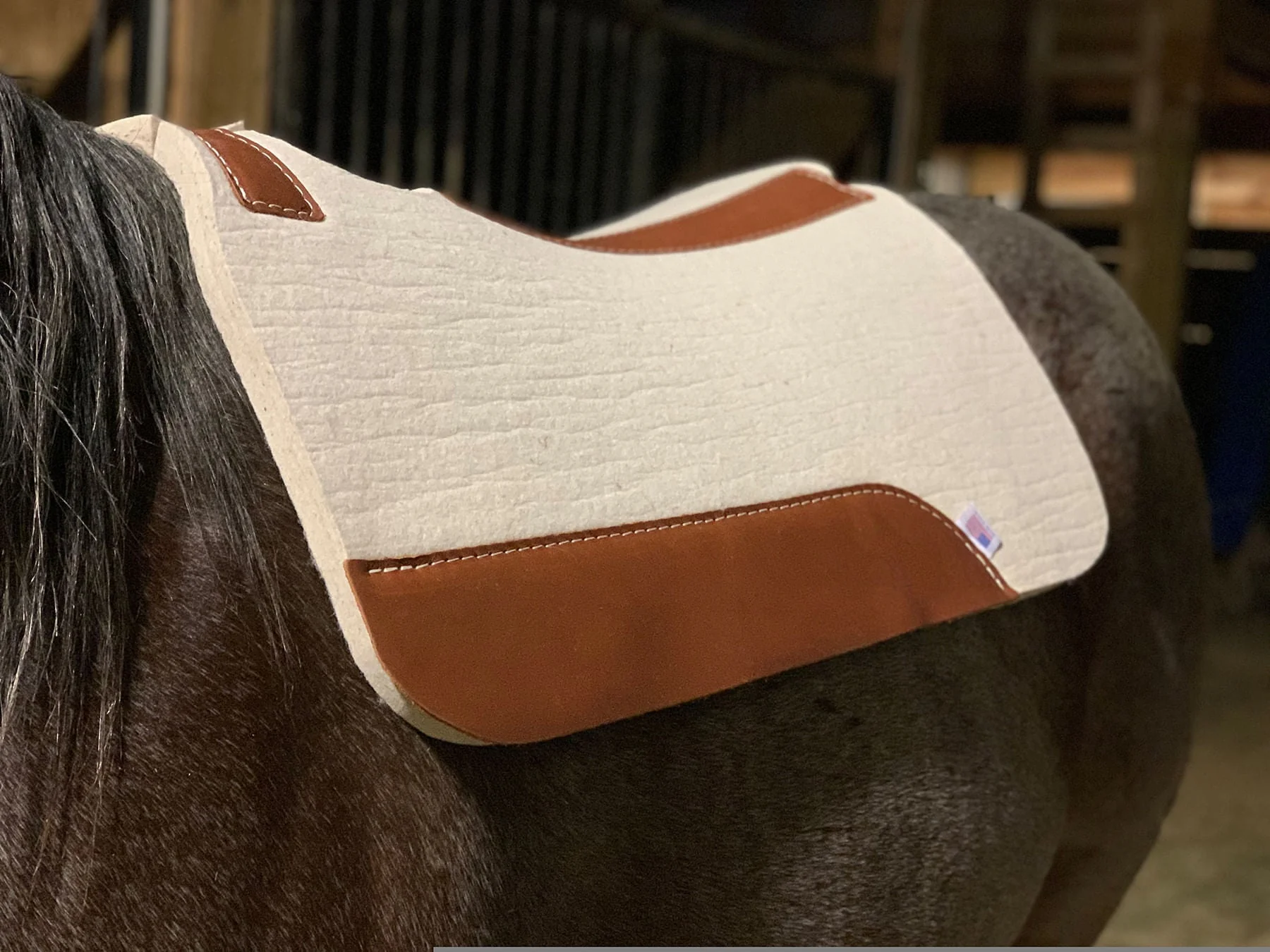 Jeffers "Dr. J" 100% Pressed Wool Contoured Barrel Saddle Pad - Image 2