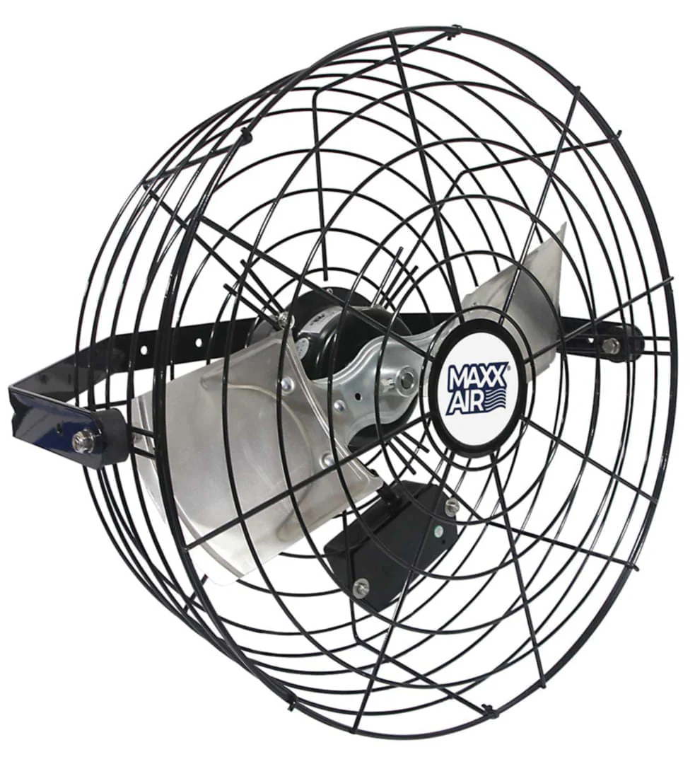 18" High Velocity 3-Speed Wall Mount Fan, 3300 cfm