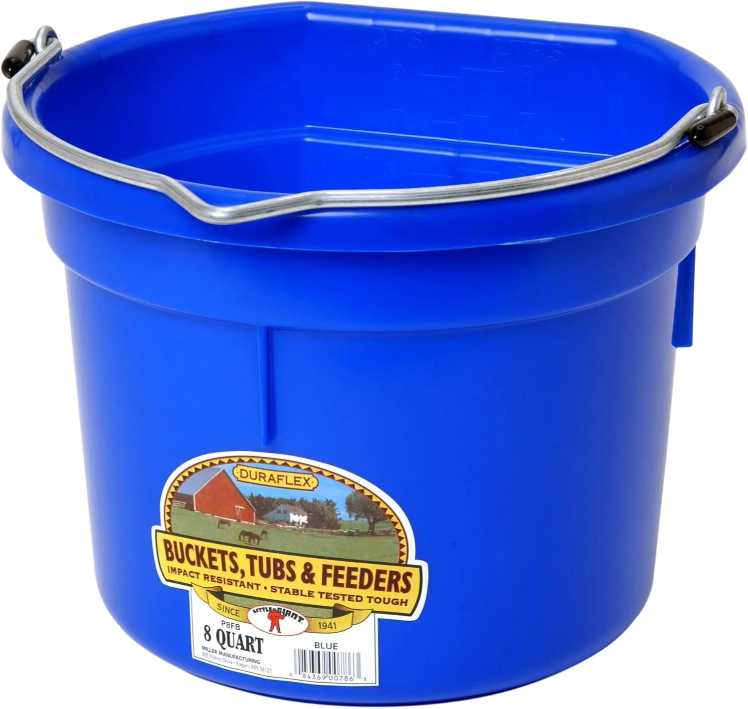 Little Giant Flat-Back Plastic Buckets – Impact-Resistant, Easy to Hang, 8 qt & 20 qt - Image 8