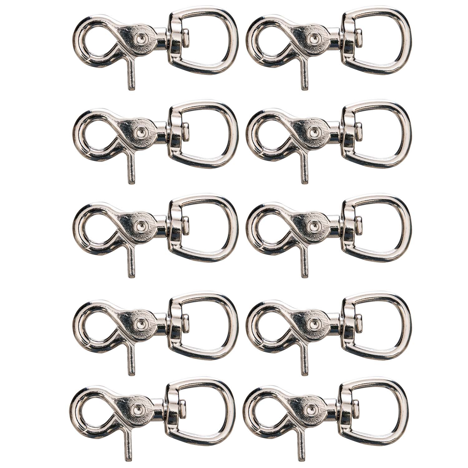 Jeffers Nickel-Plated Trigger Snap with Round Swivel Eye - Image 6