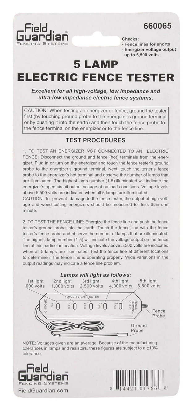 5 Lamp Electric Fence Tester - Image 4