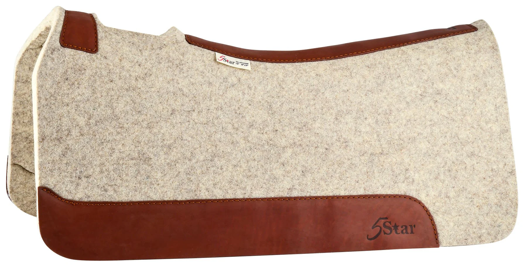 5 Star Saddle Pad 100% Compressed Wool, Natural