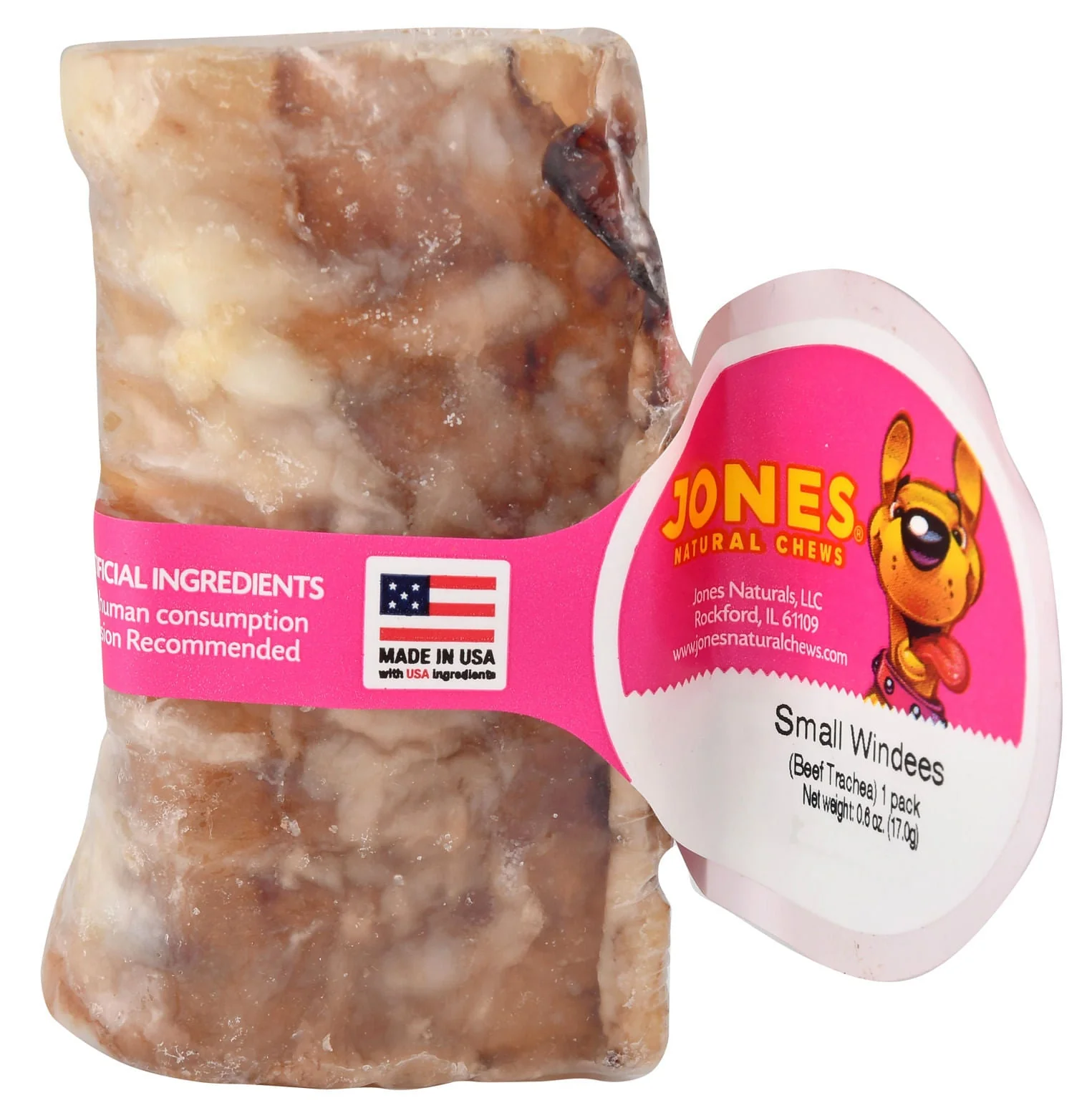 Windee Beef Trachea Dog Chews – Natural Crunchy Treat, Joint Health Support, Made in USA