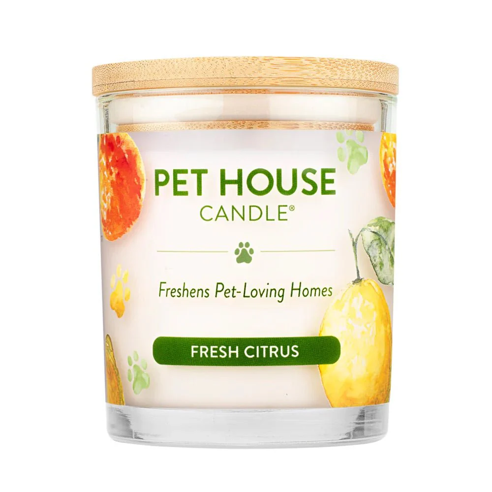 Pet House Pet Odor Candle – Pet Odor Eliminating, Non-Toxic, Long-Lasting, Hand-Poured in USA