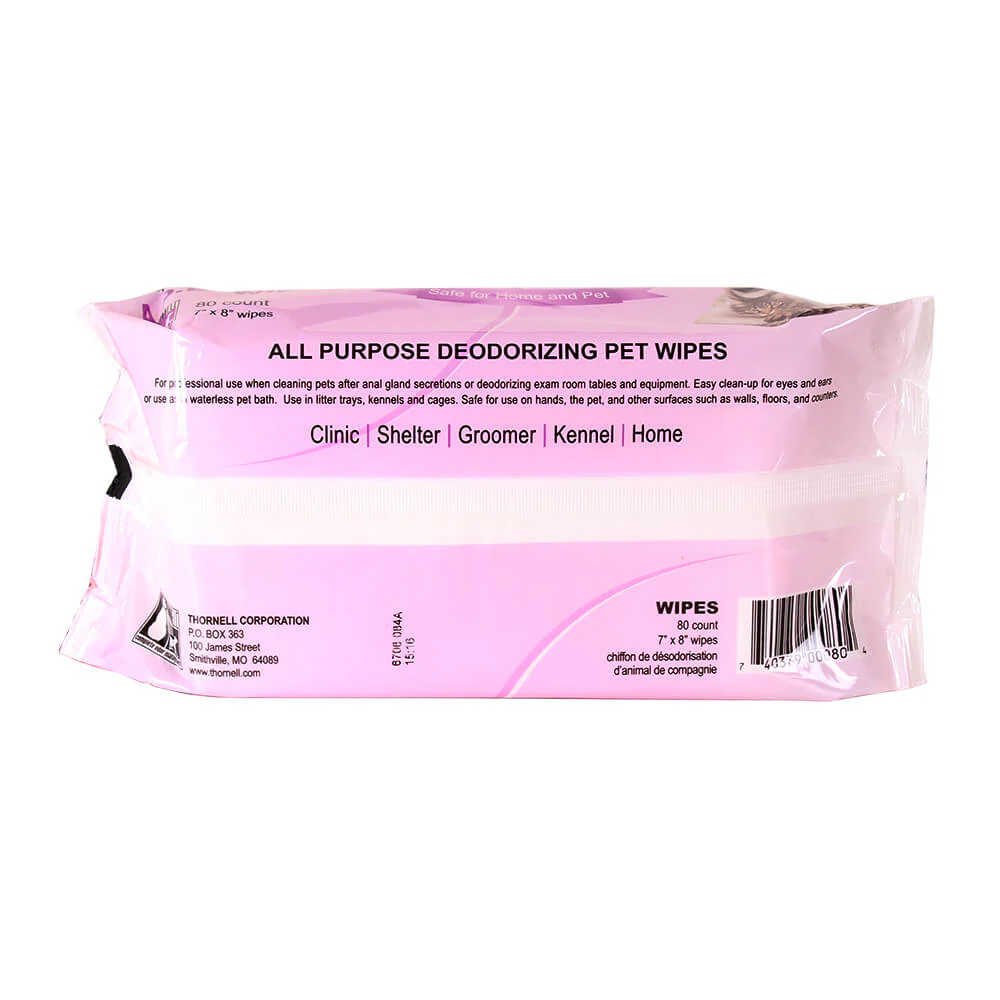 A.O.E All Purpose Deodorizing Pet Wipes, 80 ct - Image 2