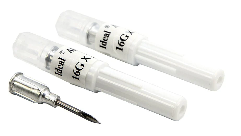 Aluminum Hub Needle 16g x 5/8", Box of 100