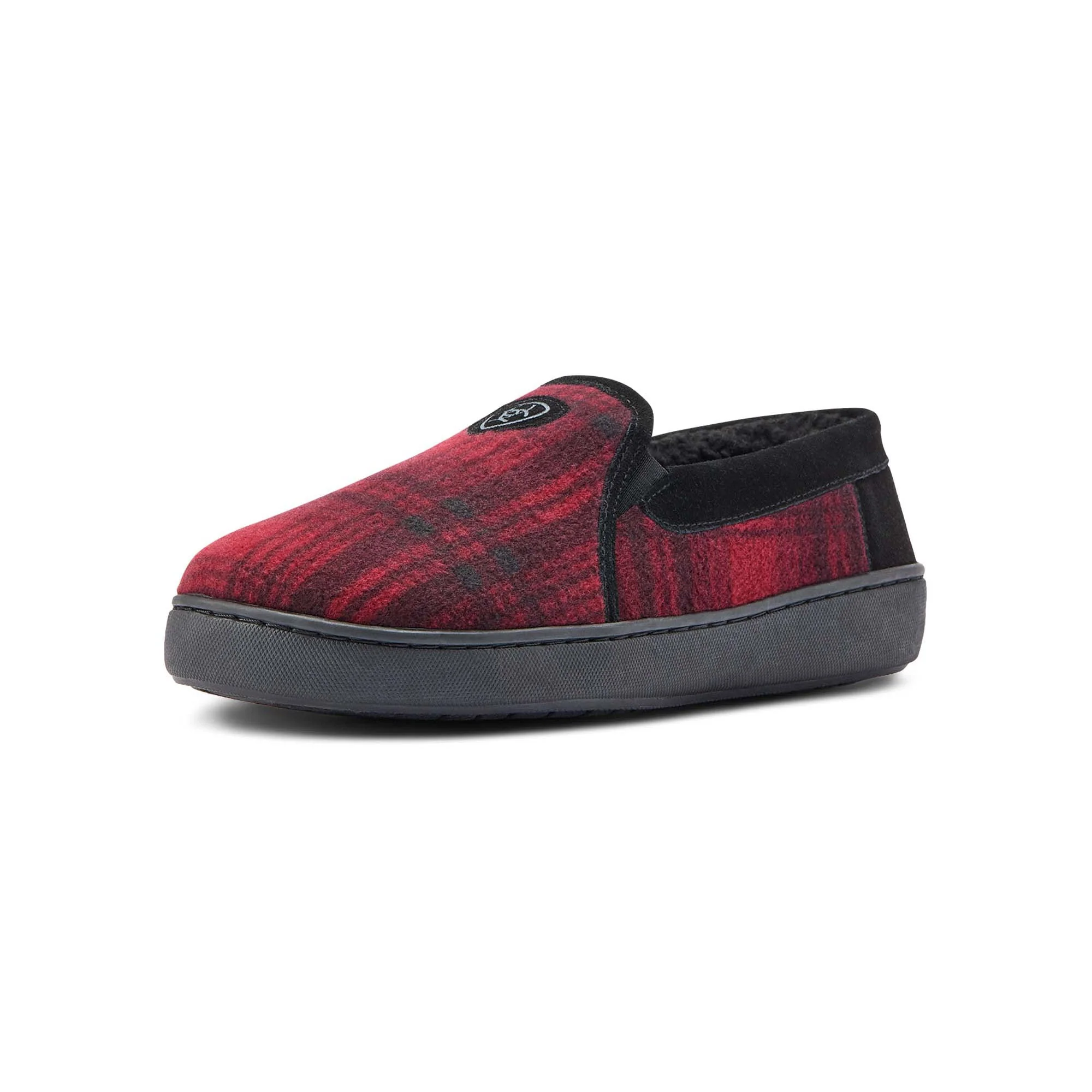 Ariat Men's Lincoln Slipper in Collectible Tin, Red Plaid - Image 2