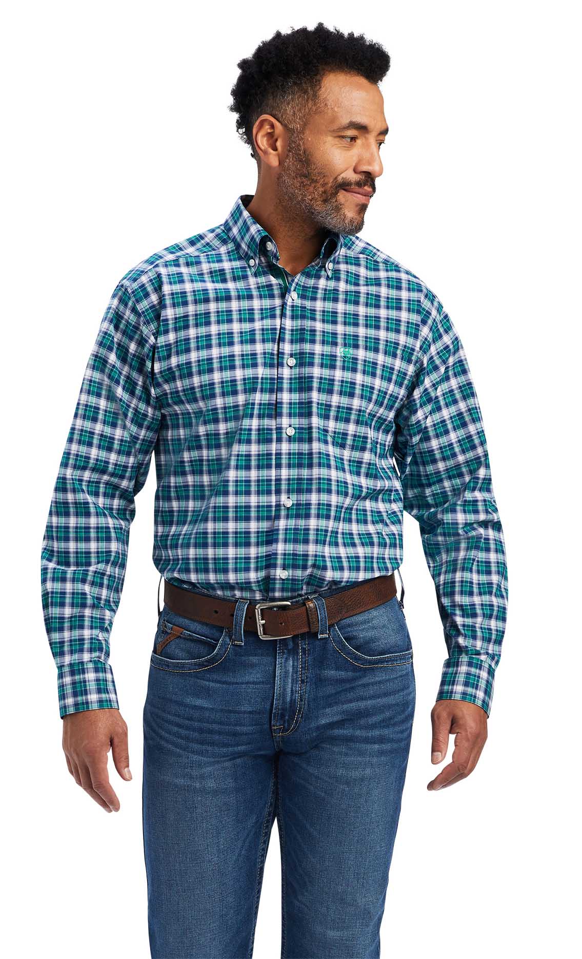 Ariat Men's Pro Series Brantleigh Stretch Classic Fit Shirt, Jelly Bean - Image 7