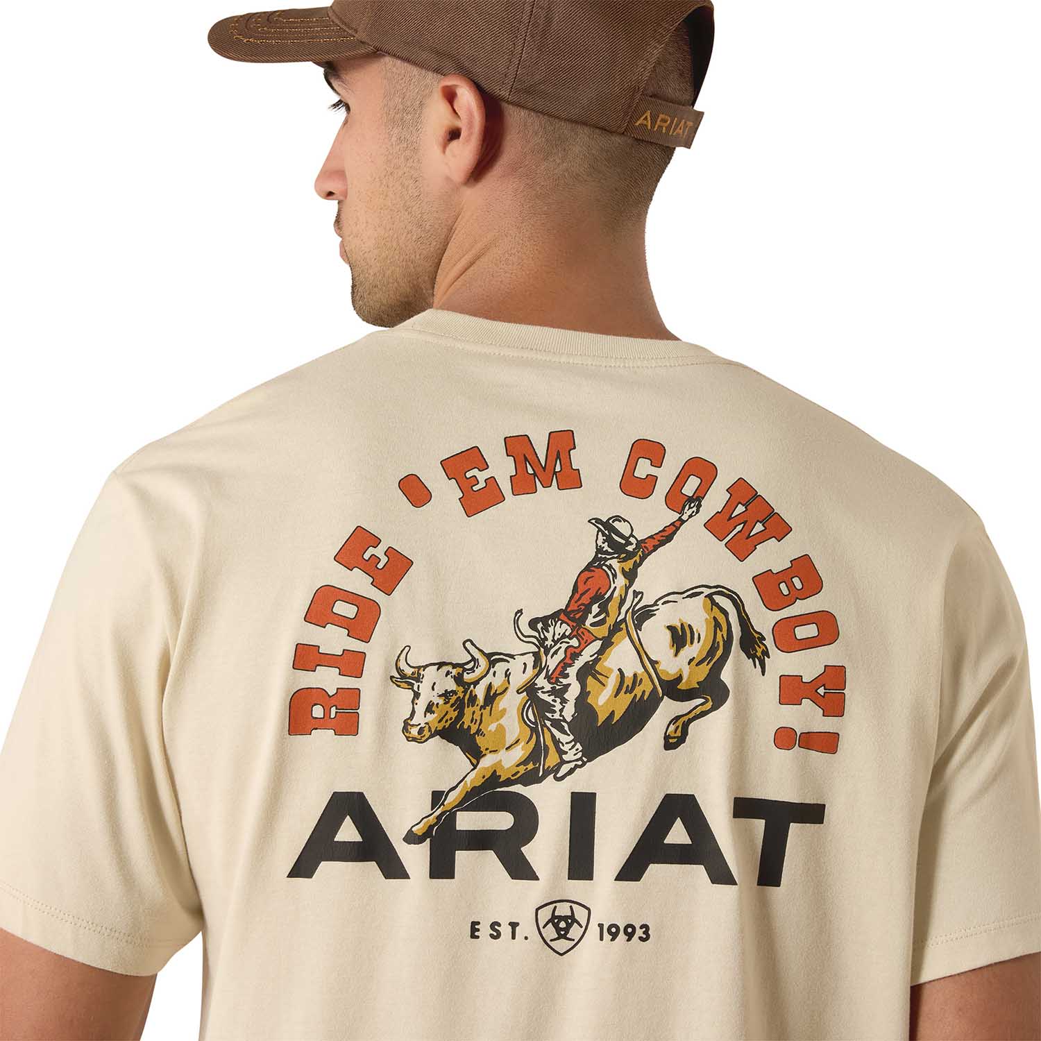 Ariat Mens Short Sleeve Shirt, Ride Em Cowboy Western Graphic Tee - Image 2