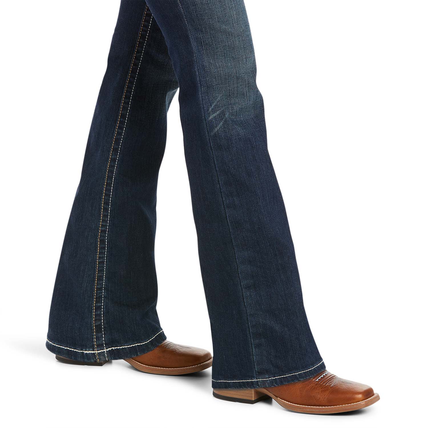 Ariat Women's Mid Rise Stretch Whipstitch Boot Cut Jeans - Image 3