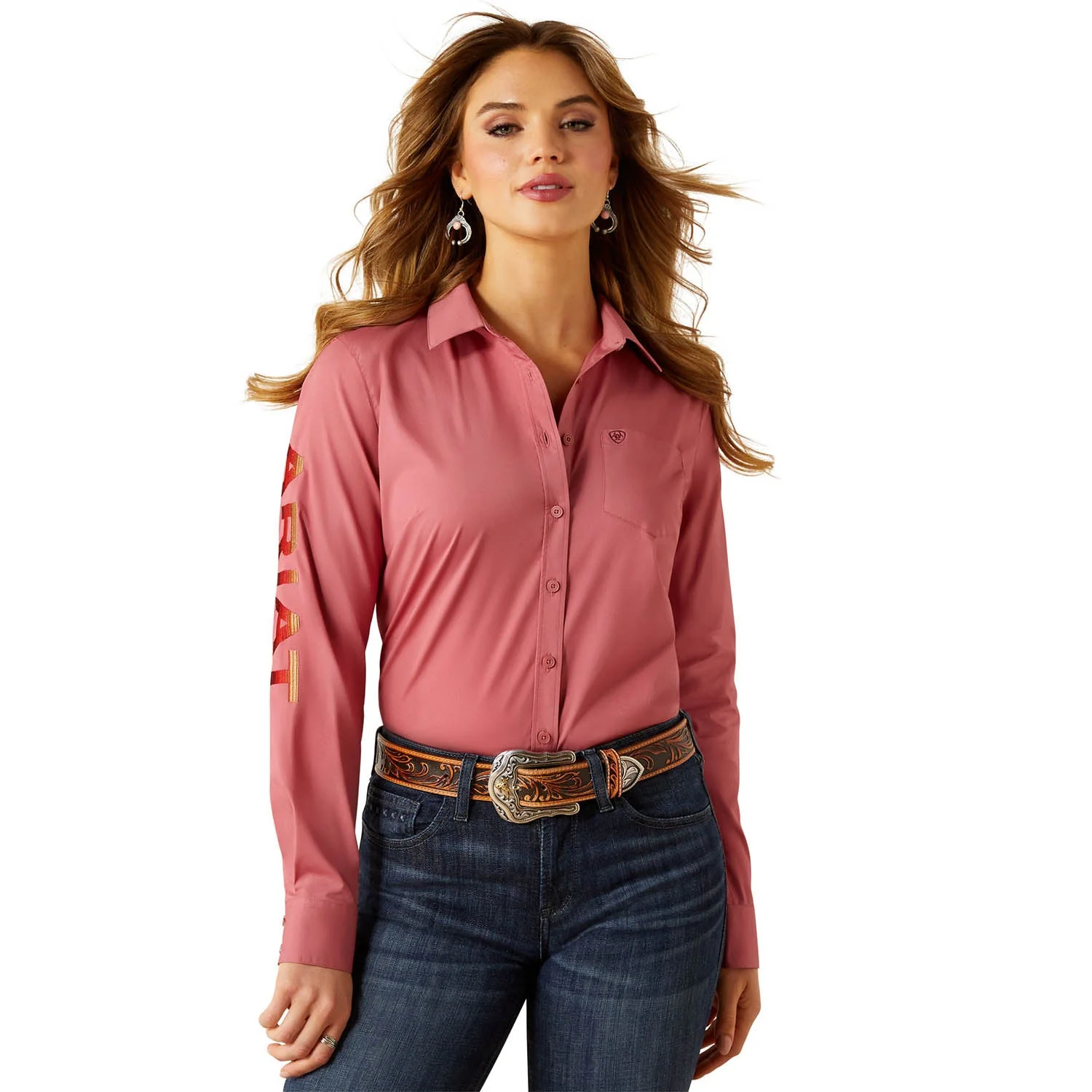 Ariat Women’s Team Kirby Wrinkle-Resistant Stretch Western Performance Shirt - Image 15