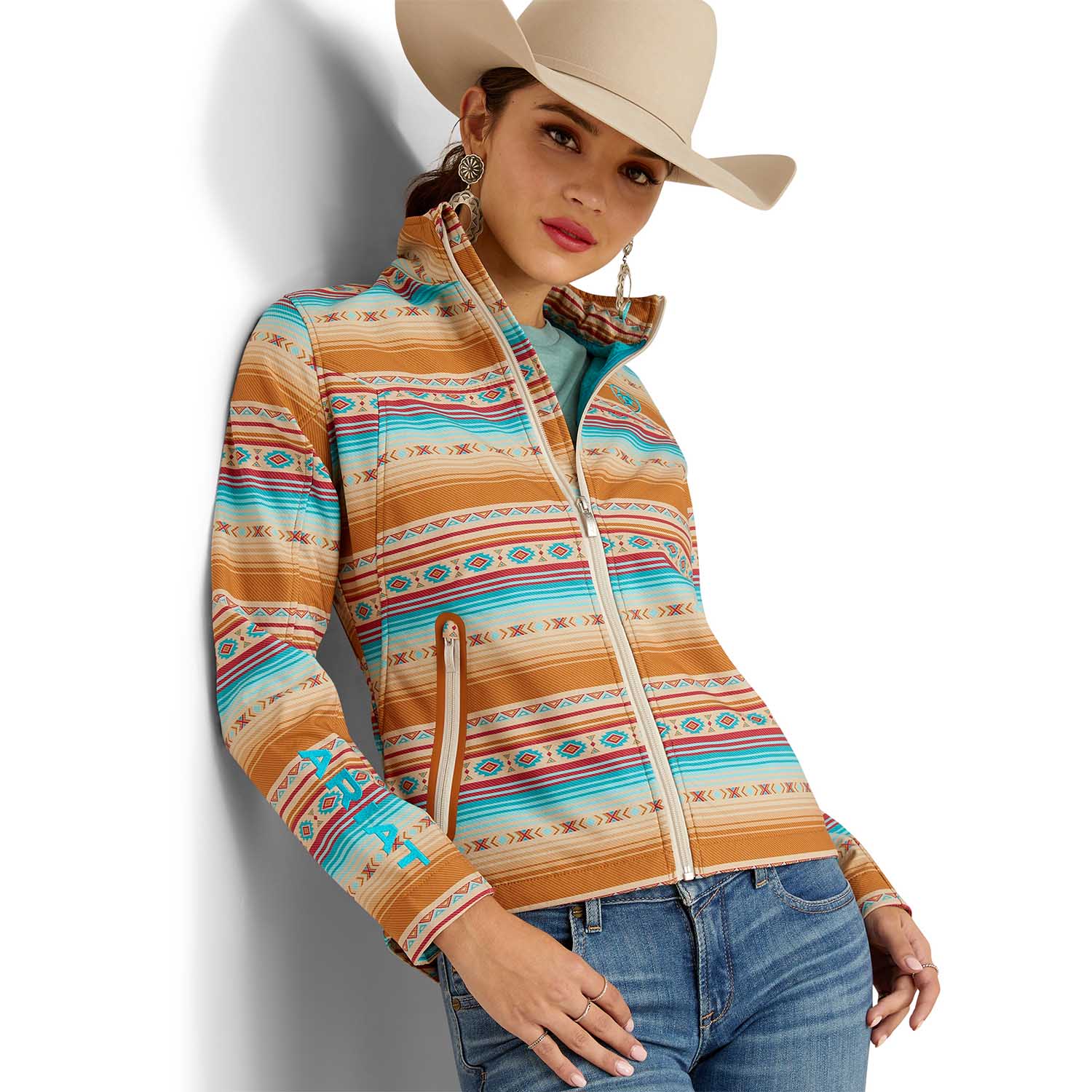 Ariat Women's Team Softshell Print Jacket, Serape - Image 3