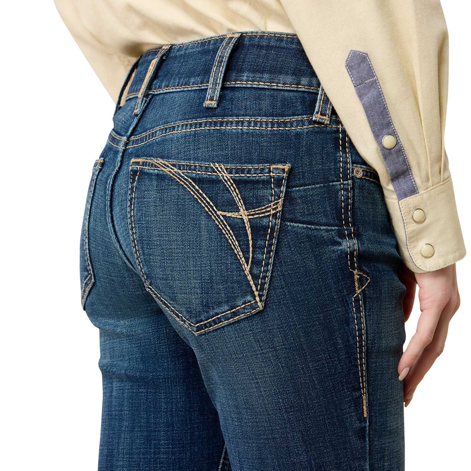 Ariat Women's Mid Rise Fiona Boot Cut Jeans - Stretchy Everyday Western Wear - Image 4