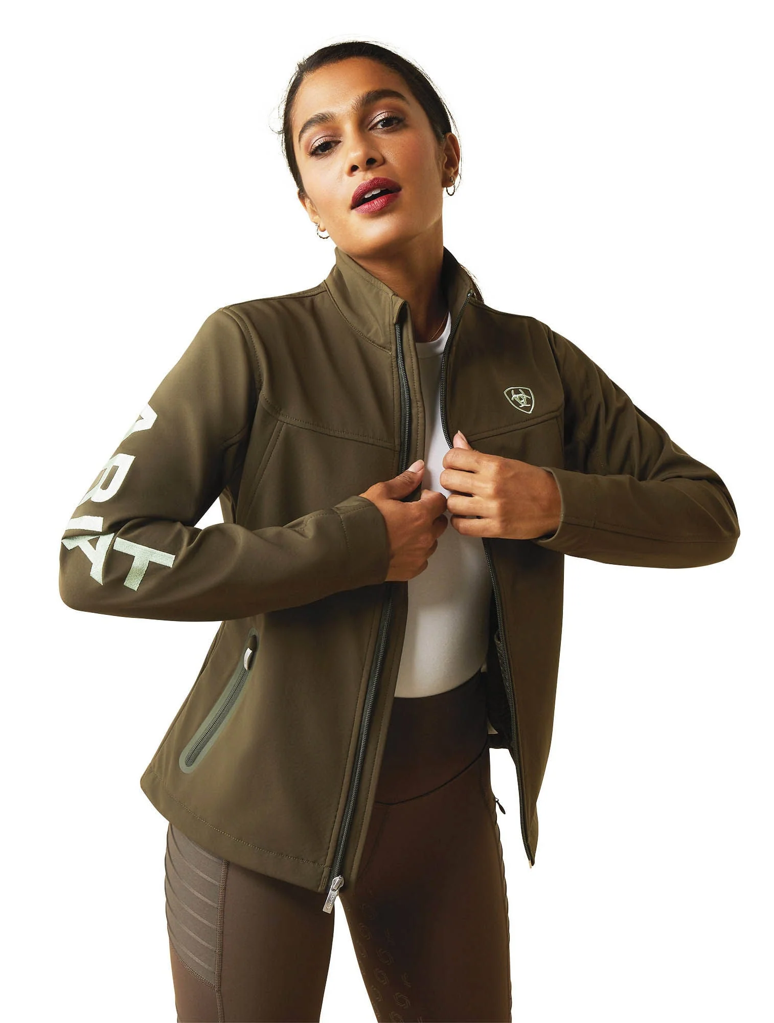 Ariat Women's Team Softshell Jacket, Relic - Image 7