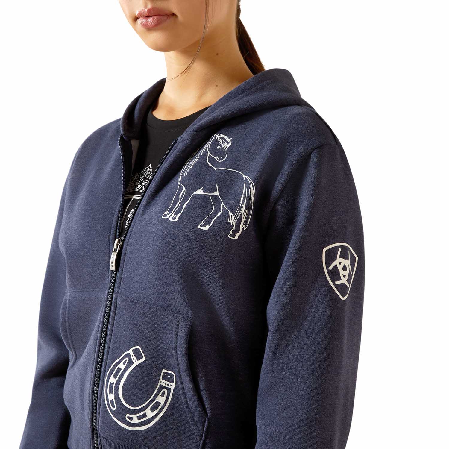 Ariat Youth Spiffy Full Zip Equestrian Hoodie - Image 3