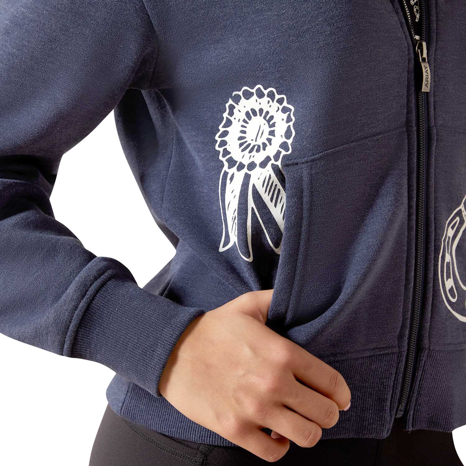 Ariat Youth Spiffy Full Zip Equestrian Hoodie - Image 4