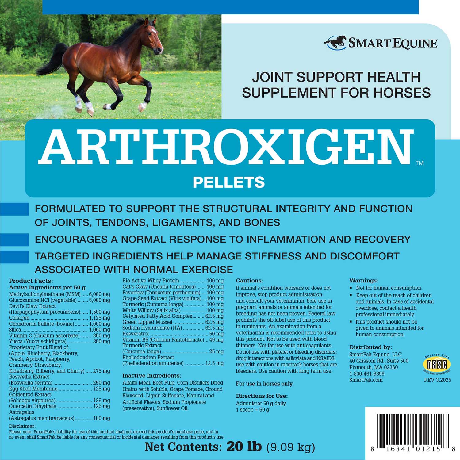 Arthroxigen Joint Support Formula for Horses, Pellets - Image 6