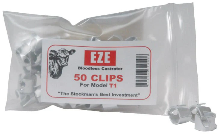 EZE Bloodless Band Castrator Kit - Humane Castration Tool for Cattle, Sheep & Goats with Latex Bands & Aluminum Clips - Image 2