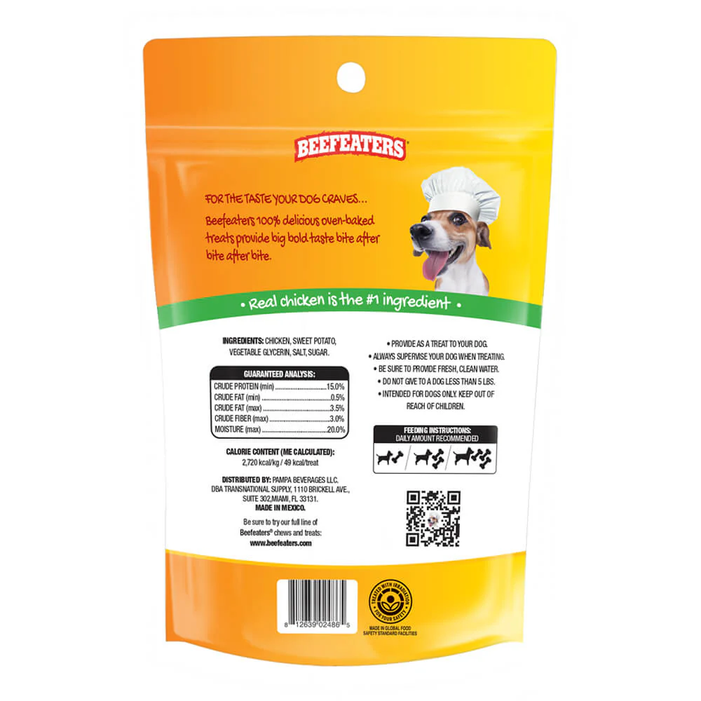 Beefeaters Sweet Potato Wrapped with Chicken | No Corn, Wheat, Soy, Gluten, Low Fat | Chewy Whole Muscle Jerky | Dog Training Treats Reward or Snack - Image 13