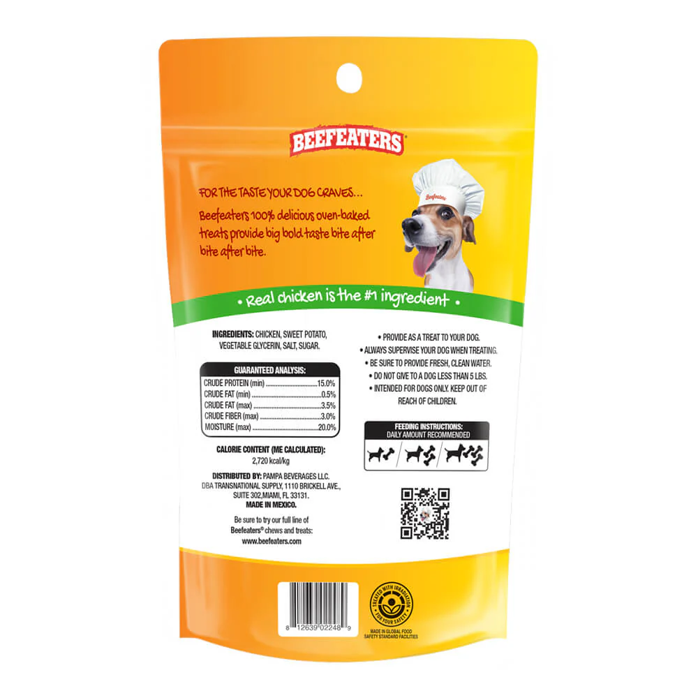 Beefeaters Sweet Potato Wrapped with Chicken | No Corn, Wheat, Soy, Gluten, Low Fat | Chewy Whole Muscle Jerky | Dog Training Treats Reward or Snack - Image 4