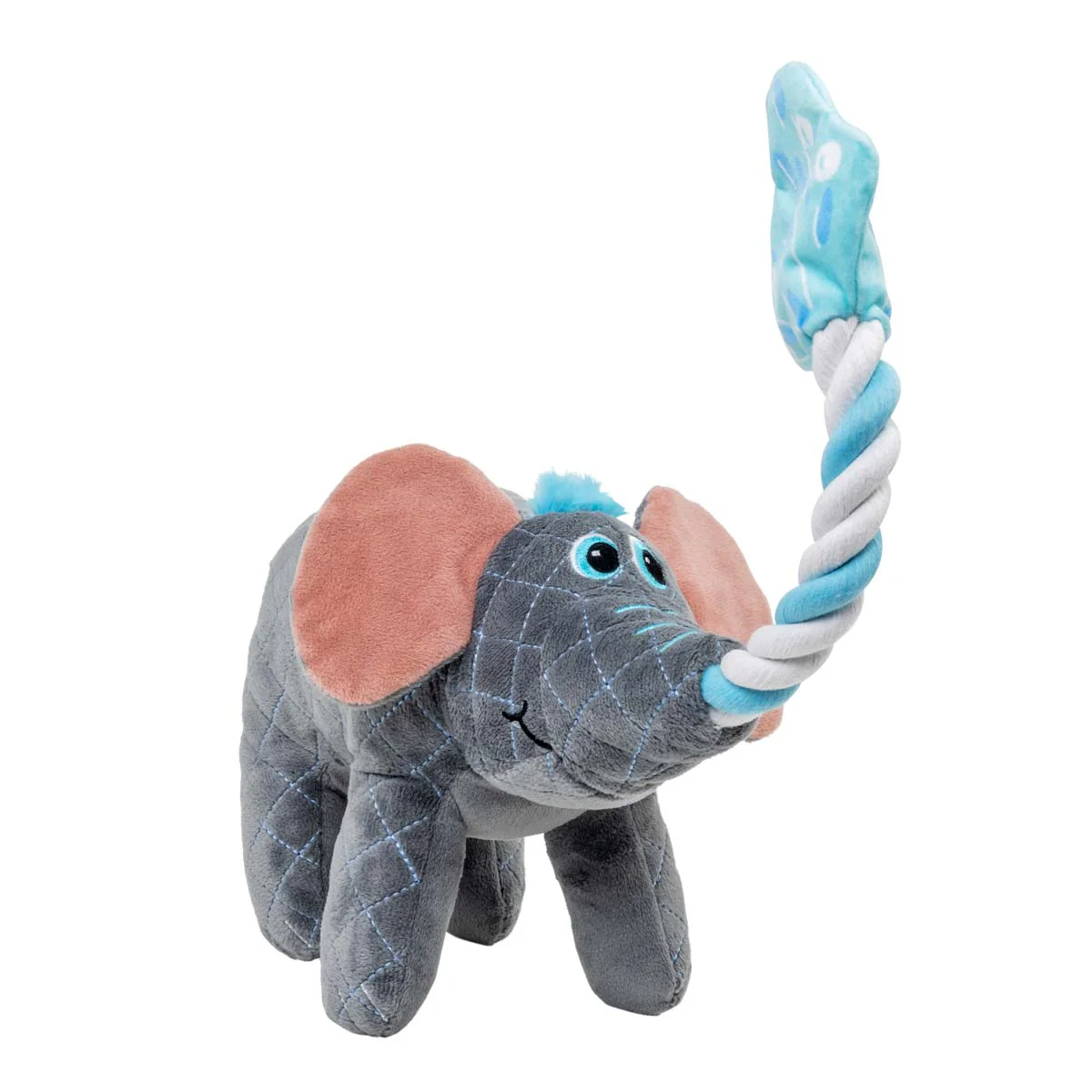 KONG Bendeez™ Plush Dog Toy with Flexible Rope Core & Squeaker