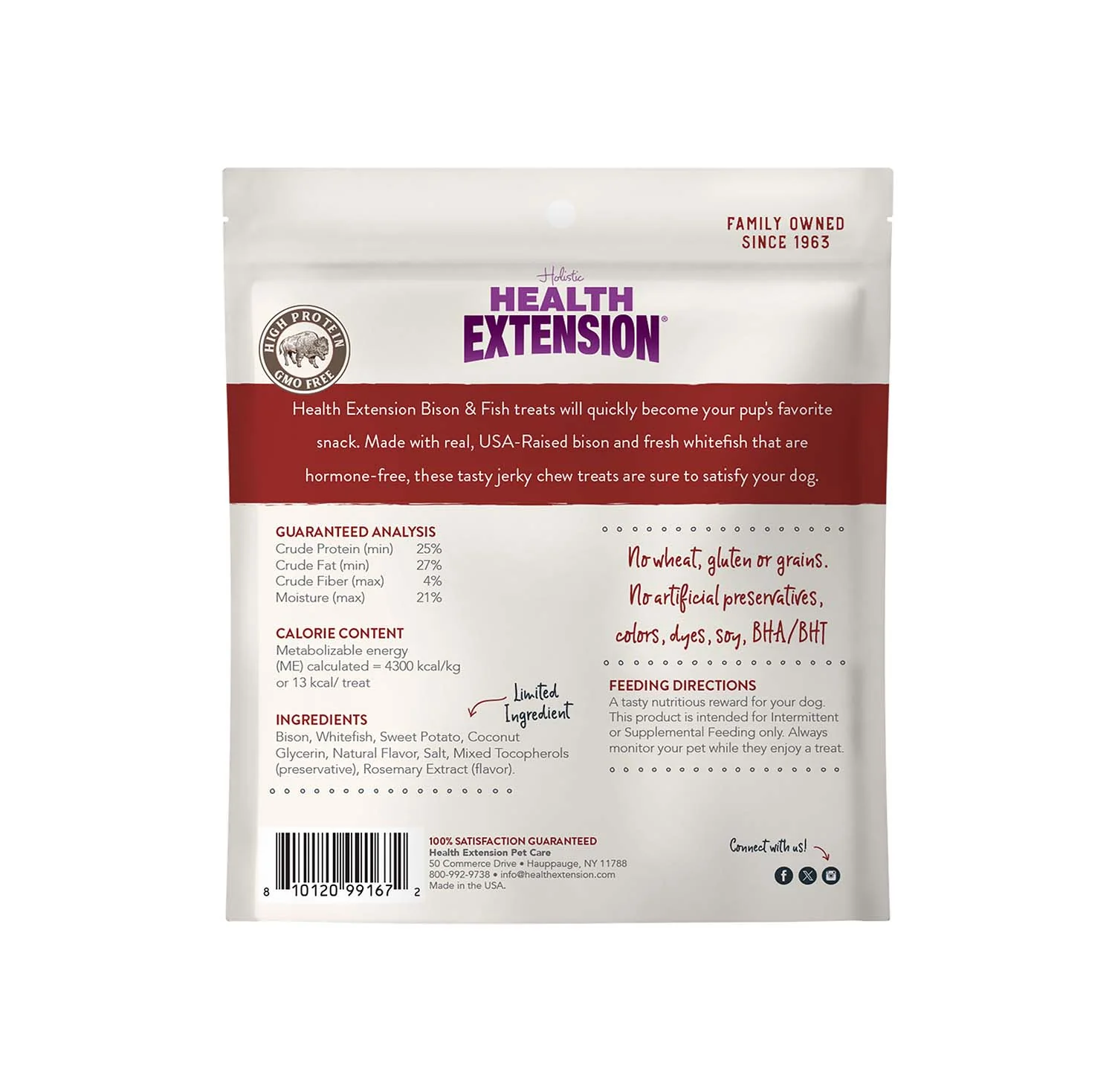 Health Extension Grain-Free Bison & Fish Jerky for Dogs - Image 2