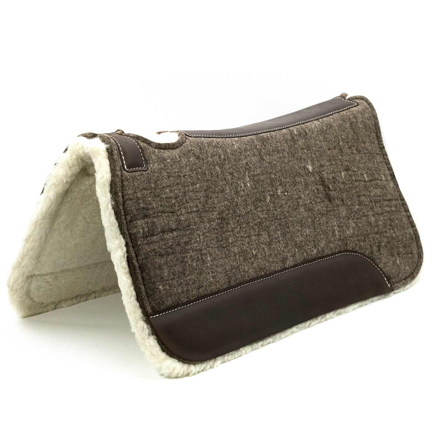 Blue Horse 100% Wool Contoured Saddle Pad with Fleece Bottom