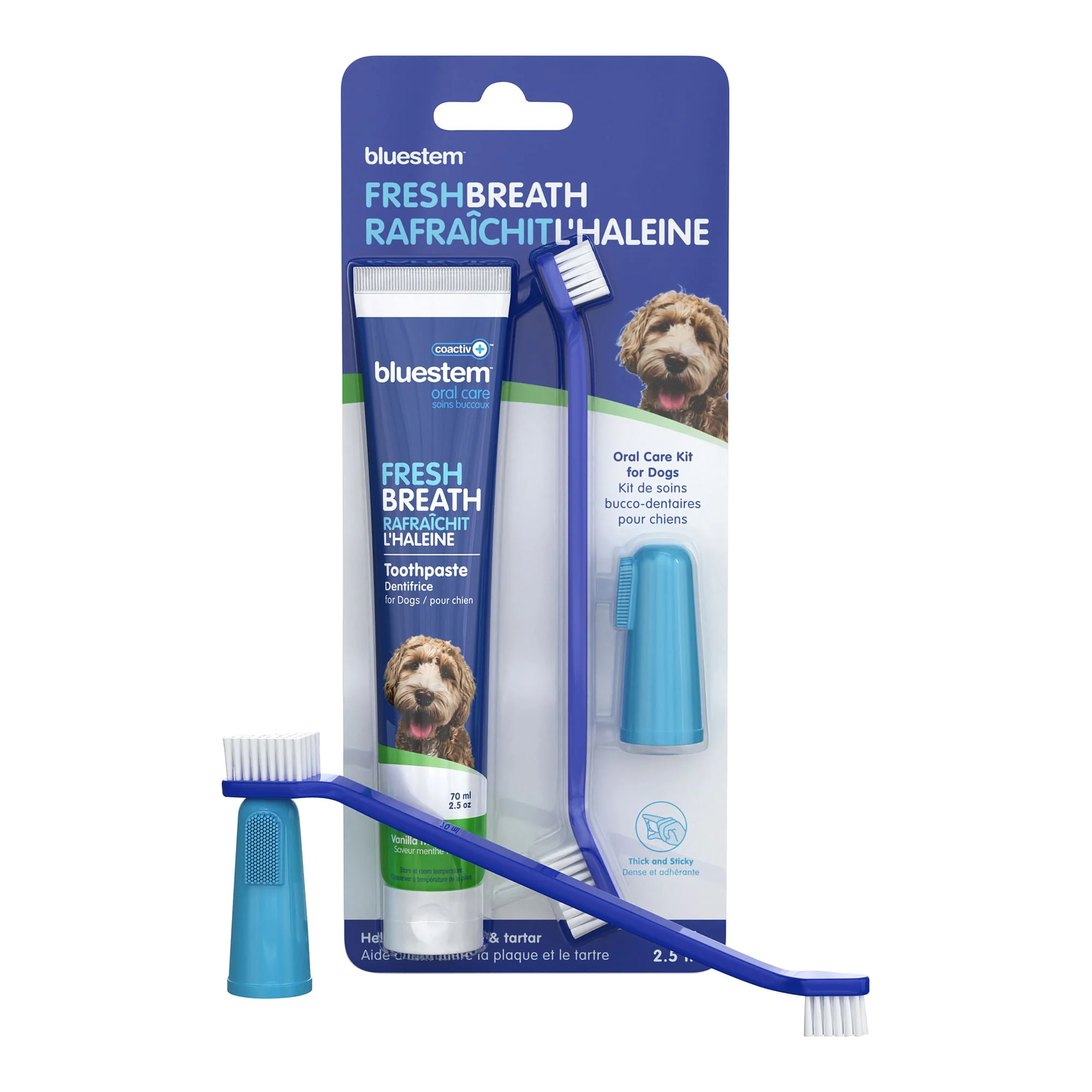 bluestem coactiv+ Oral Dental Kit for Dogs and Cats – Toothpaste, Toothbrush & Finger Brush - Image 4