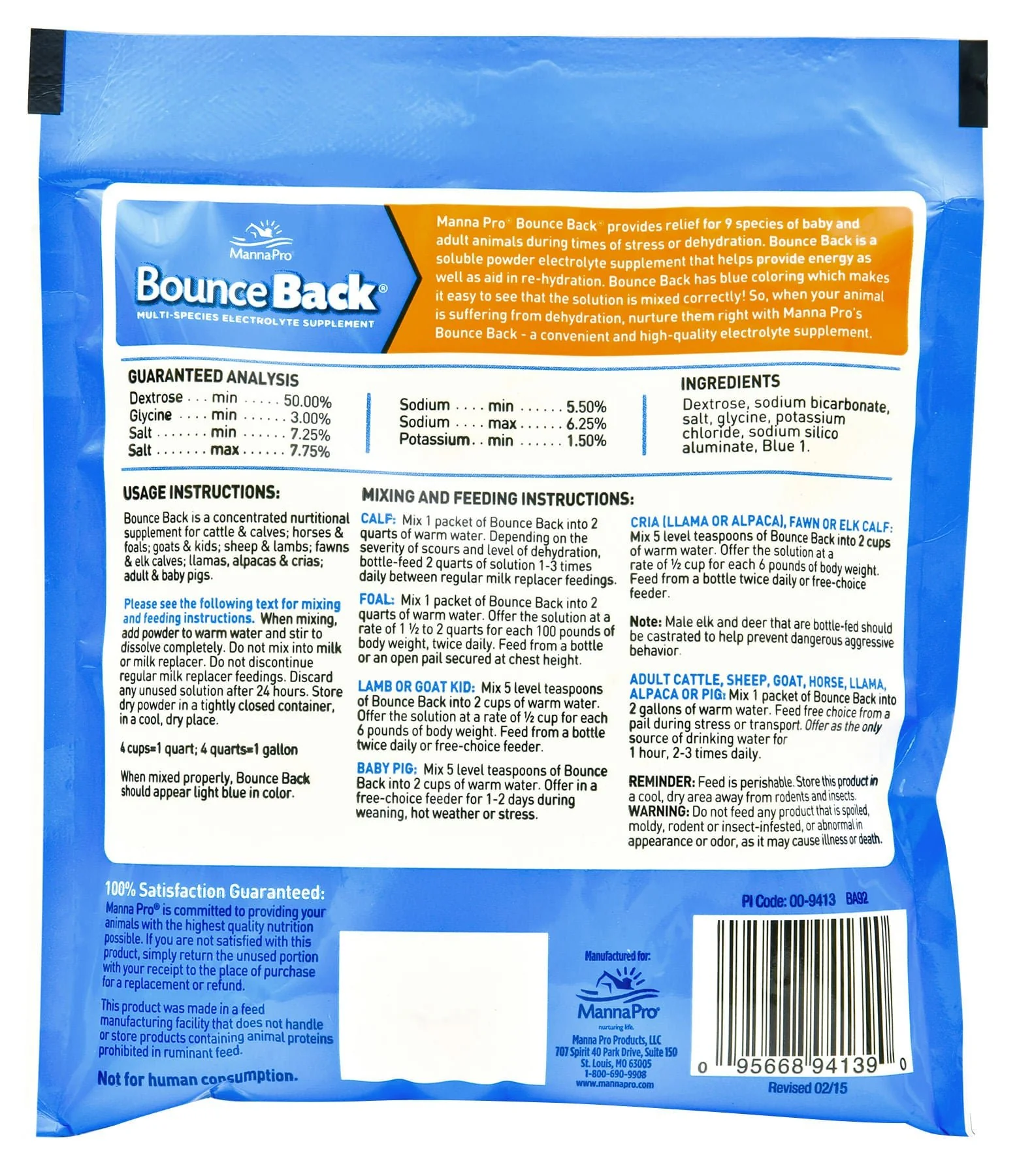 Bounce Back® Multi-Species Electrolyte Supplement - Image 4