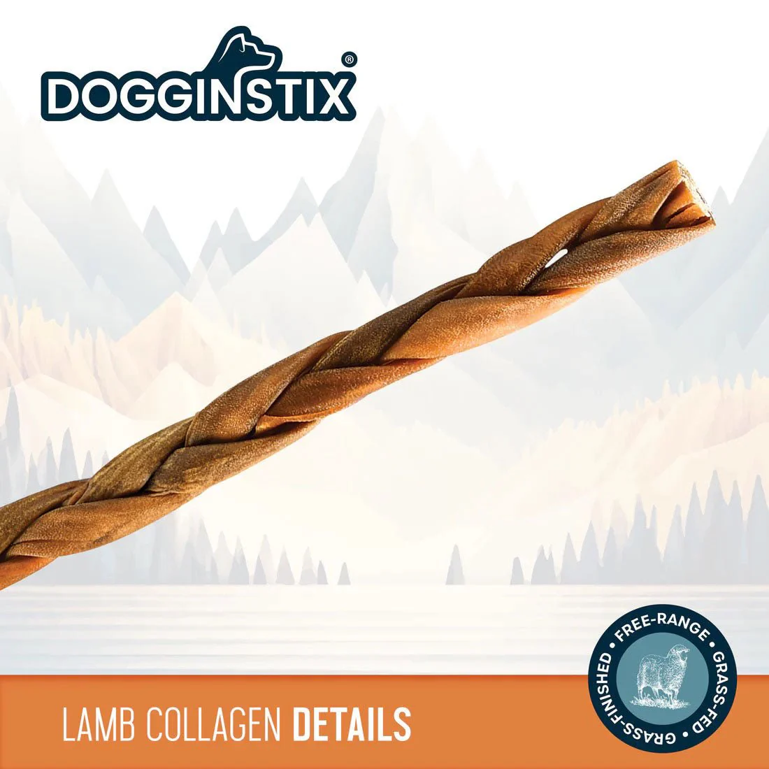 Dogginstix Braided Lamb Collagen Dog Chew – Long Lasting, Digestible, High Protein Rawhide Alternative - Image 12