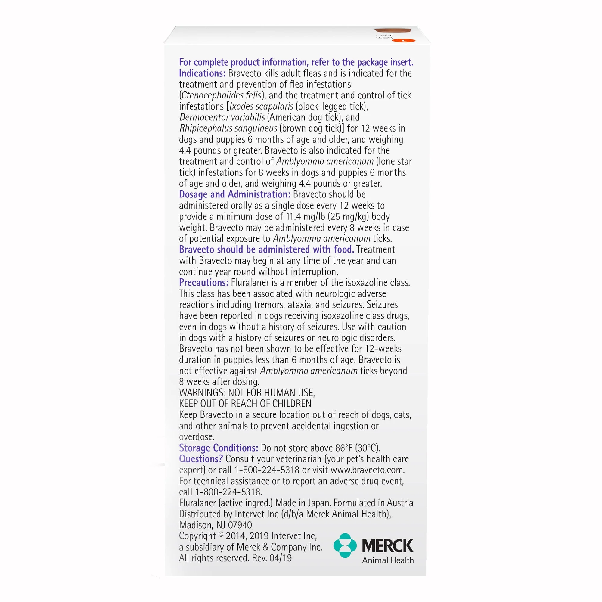 Rx Bravecto Chews for Dogs (Fluralaner) - 12 Week Flea & Tick Prevention, 1 Chew - Image 4
