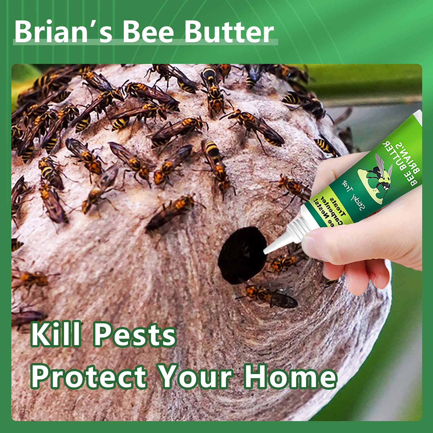 Brian's Bee Butter Sticky Trap for Carpenter Bees, Wasps, & Ants, 3 oz - Image 2