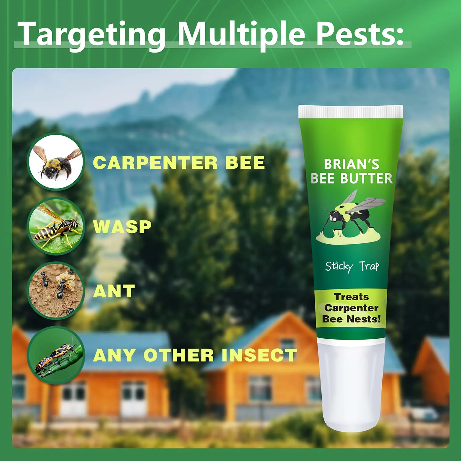 Brian's Bee Butter Sticky Trap for Carpenter Bees, Wasps, & Ants, 3 oz - Image 4