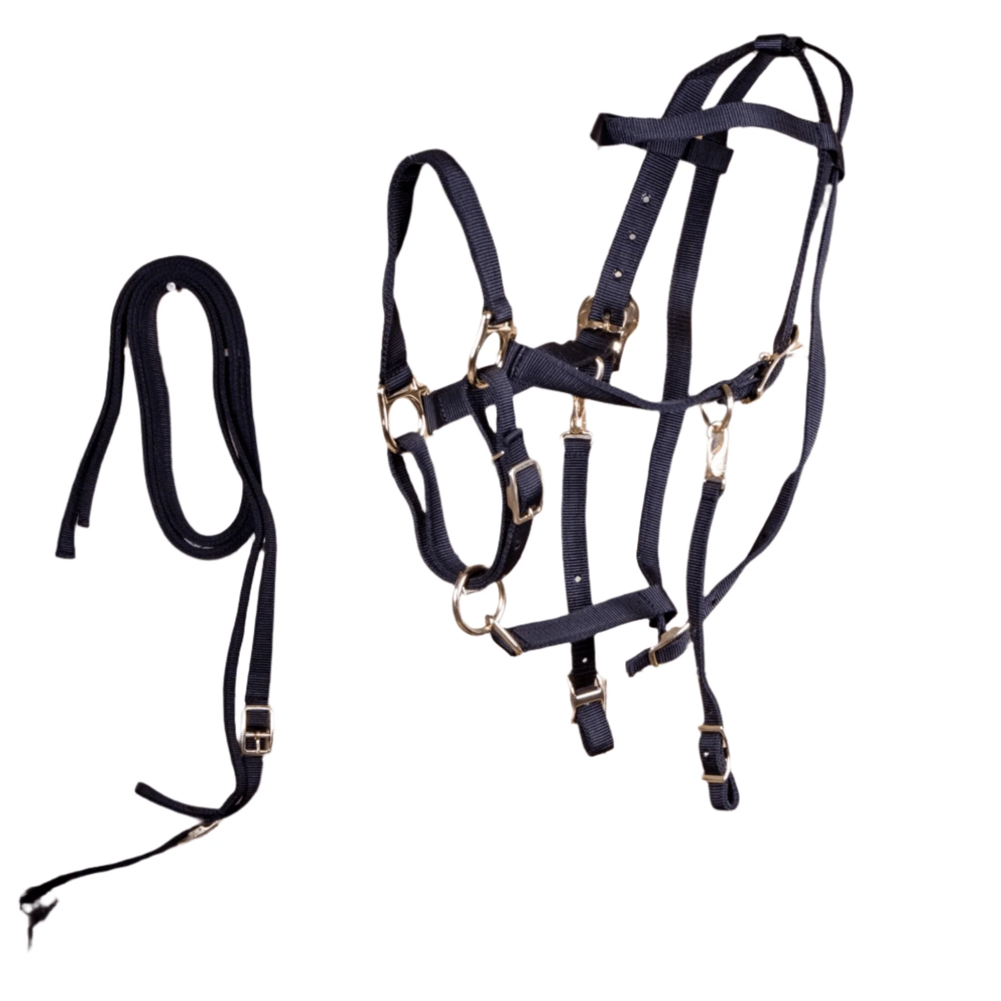 Jeffers Nylon Combination Horse Halter Bridle with Reins - Image 2