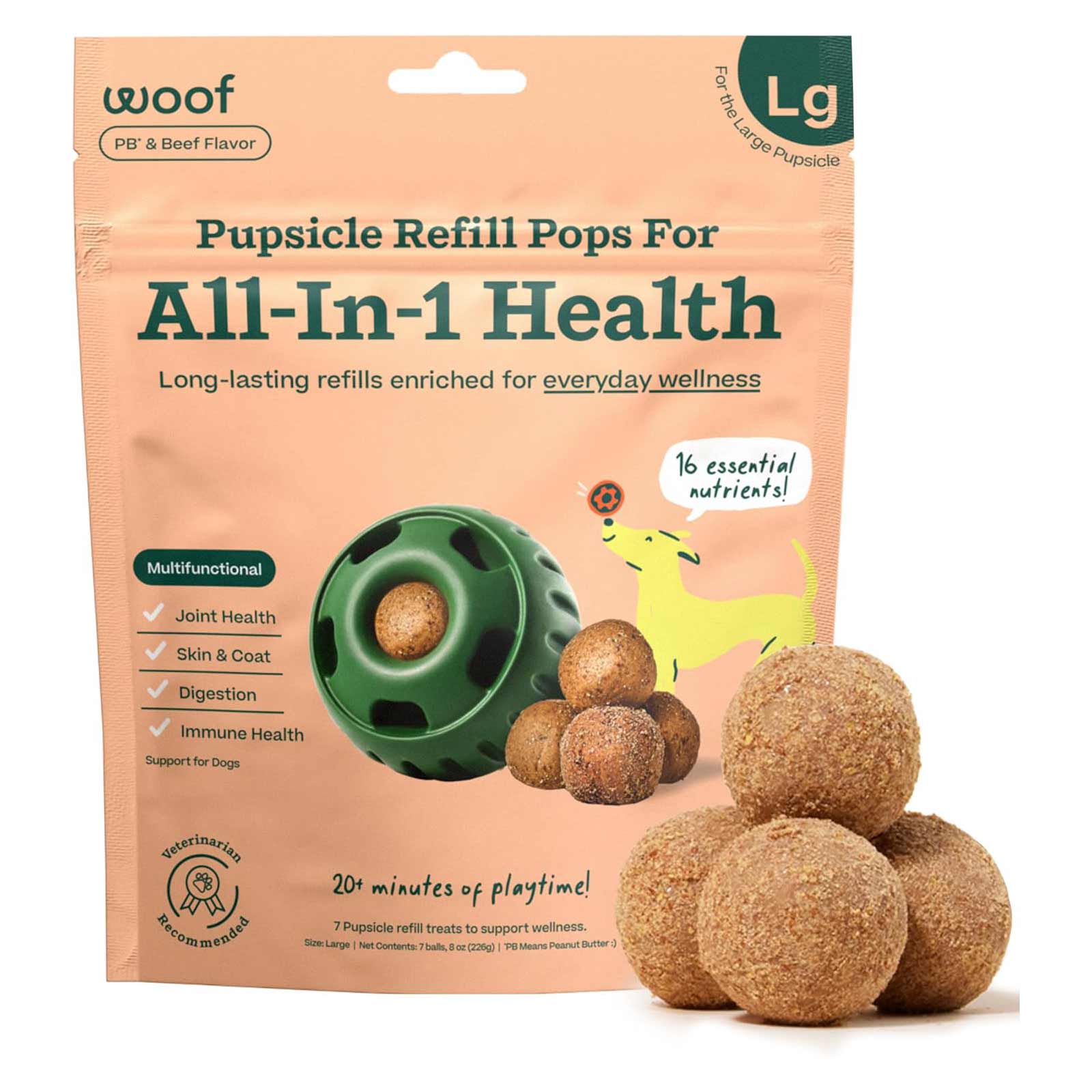 Pupsicle Everyday Wellness Pops Refills – Long Lasting Dog Treats for Joint, Calm, Allergy & Whole Body Health