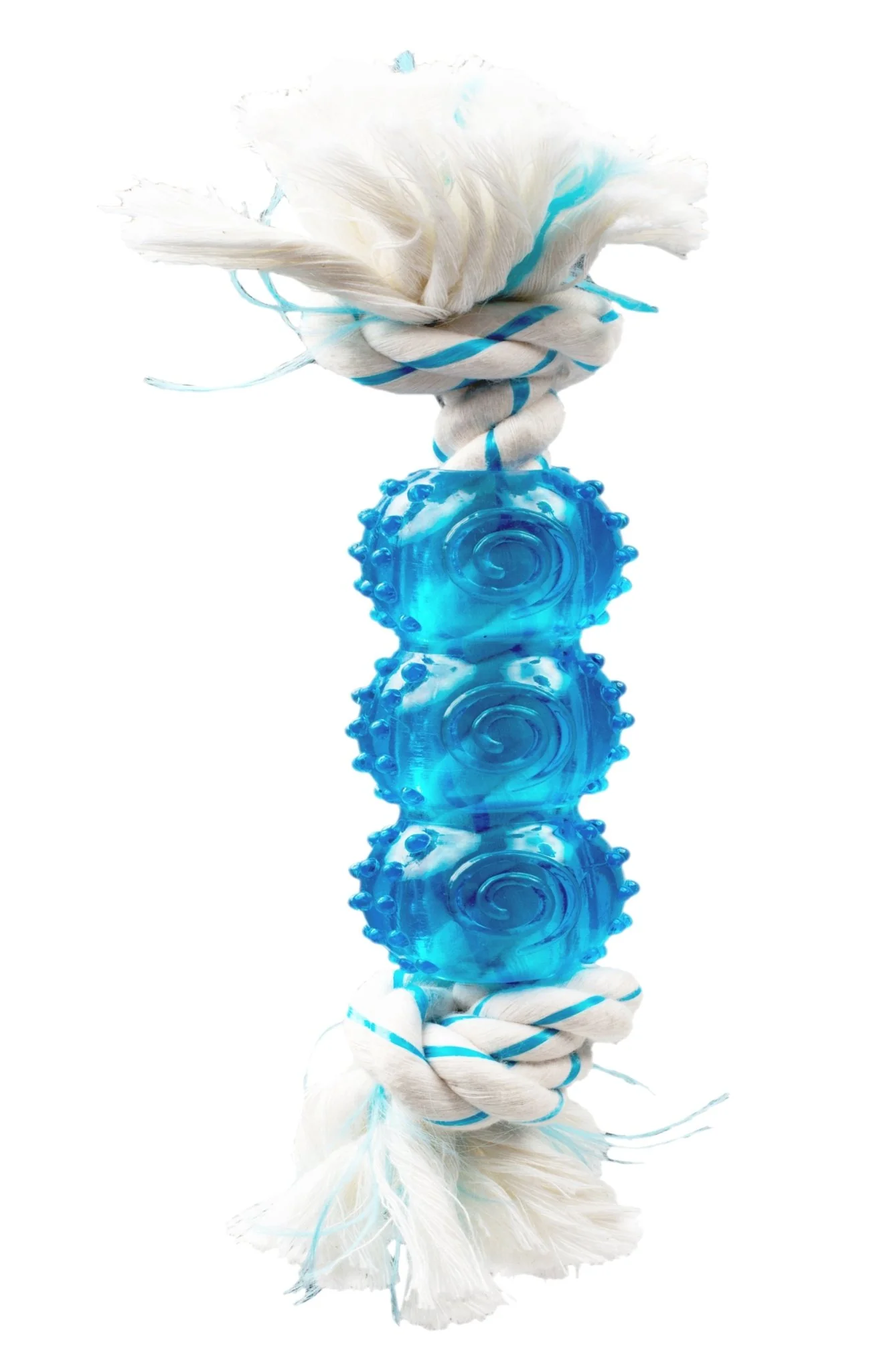 Canine Clean Peppermint Rope with 3 TPR Balls – Dental Chew Toy for Dogs, 6.5 in