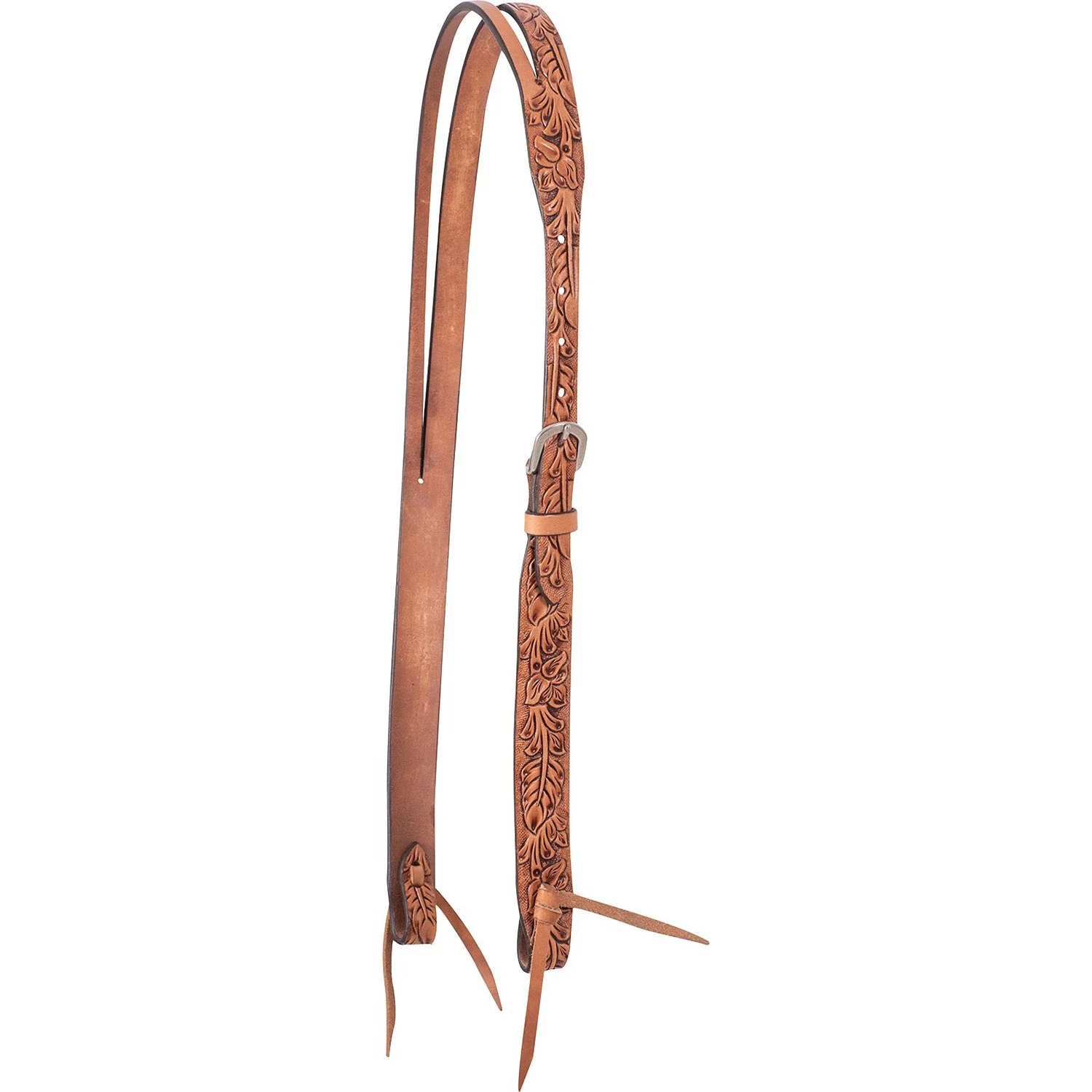 Cashel Antiqued Leaf Tooled Split Ear Headstall
