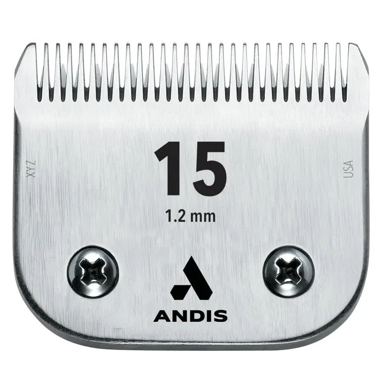 Andis UltraEdge Size 15 Detachable Clipper Blade – 3/64" (1.2 mm) Close Cut Blade