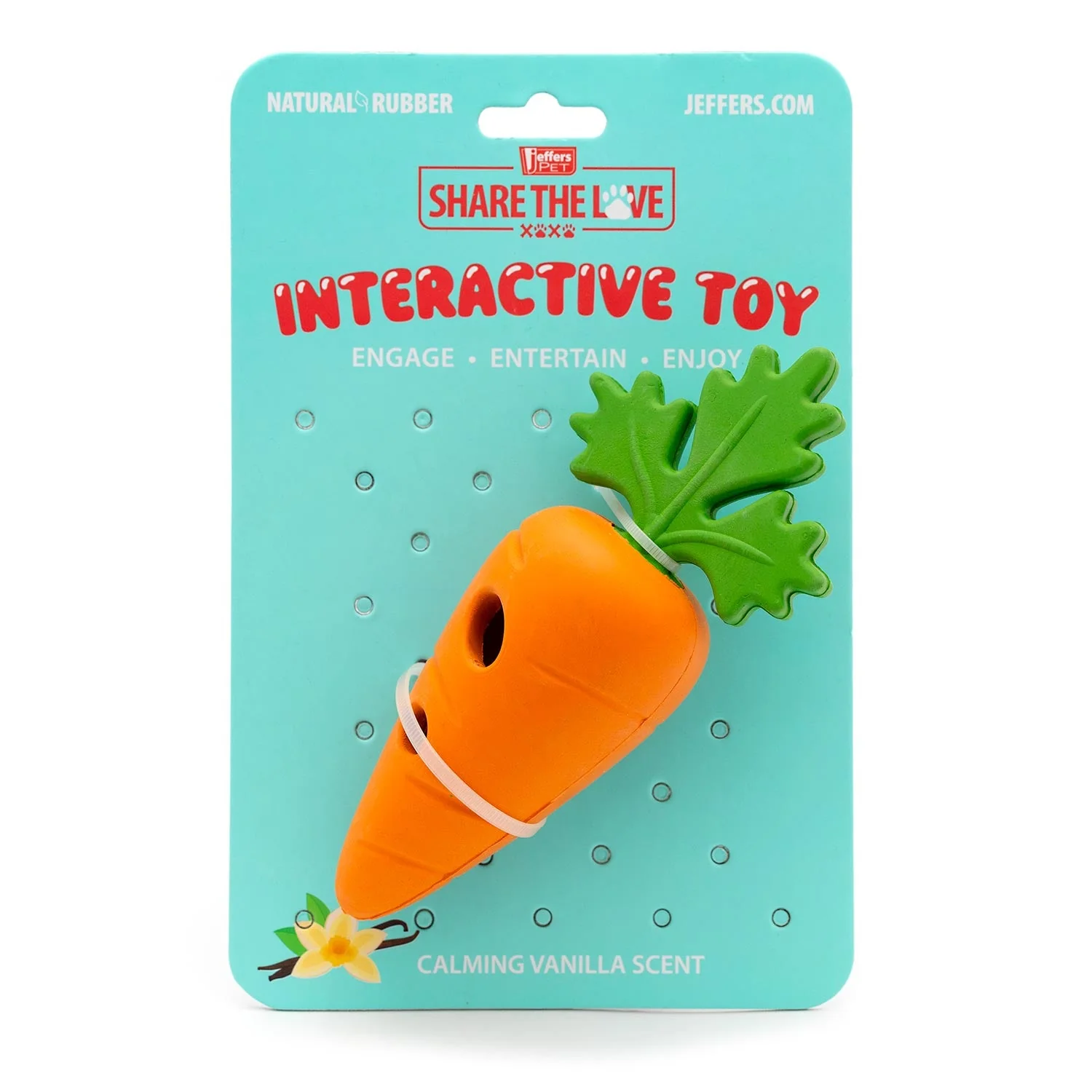 Jeffers Baby Carrot Natural Rubber Treat Dispensing Dog Dental Chew Toy - Image 7