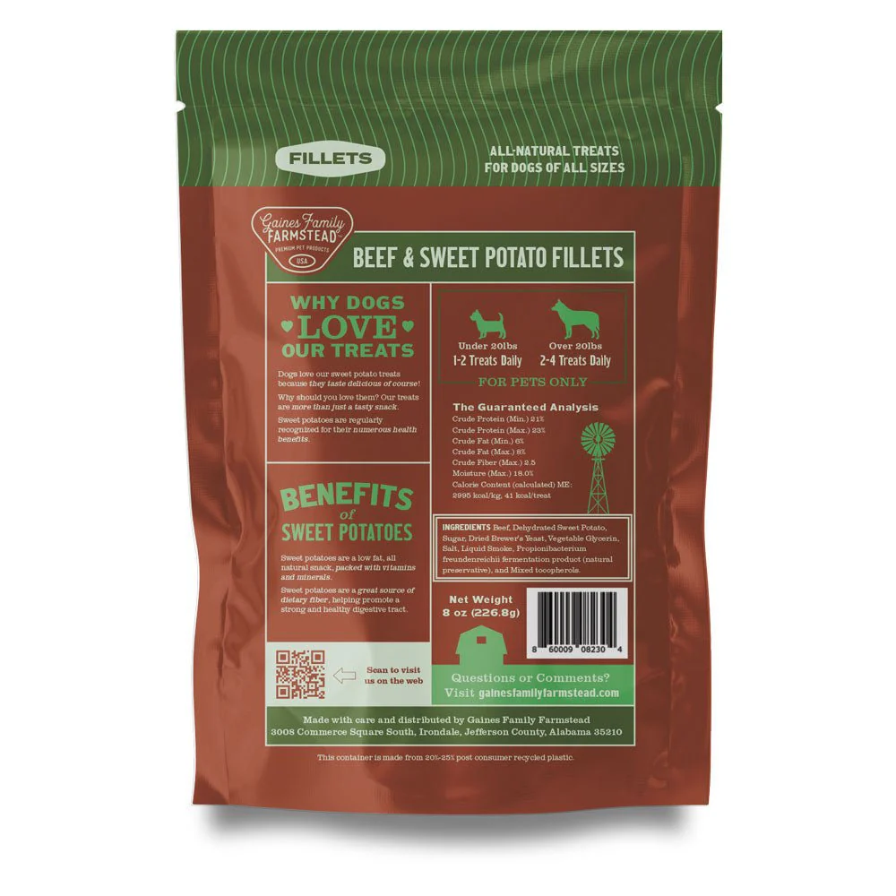 All Natural Meat & Sweet Potato Fillets Dog Treats – Limited Ingredient, Made in USA - Image 13