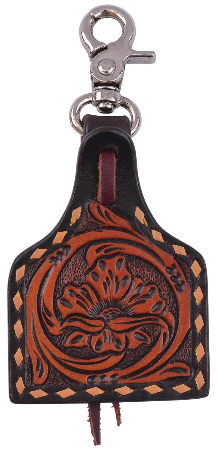 Circle Y Western Decorative Tooled Leather Saddle & Tack Charms - Image 2