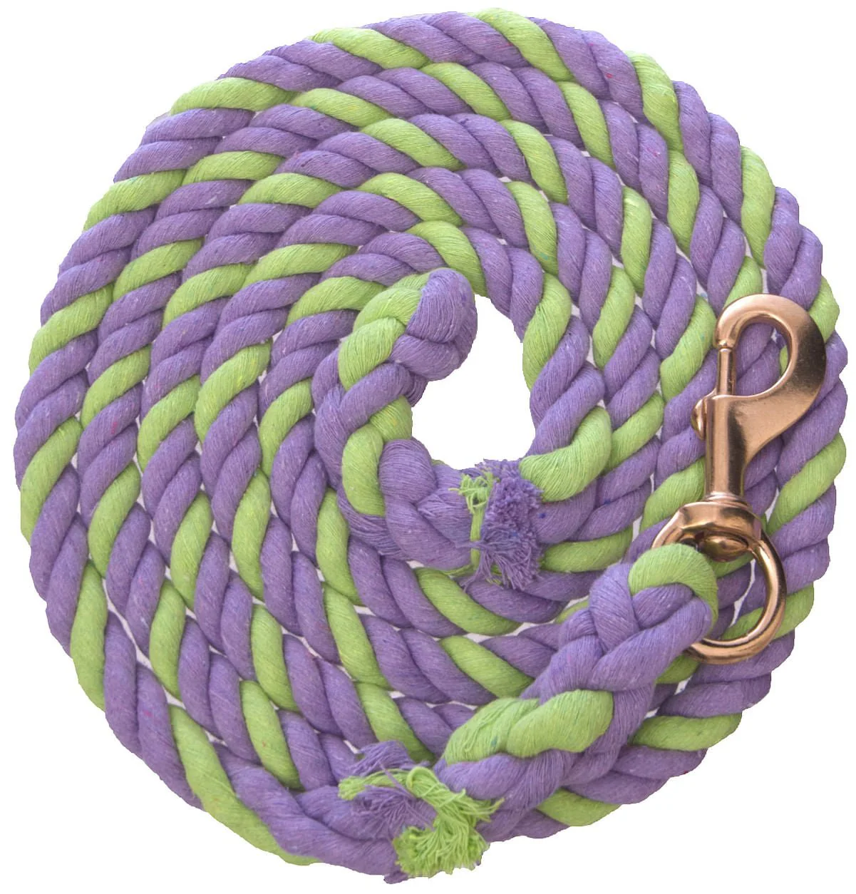 Weaver Colored Cotton Lead Ropes with Solid Brass Bolt Snap, 10' L - Image 14
