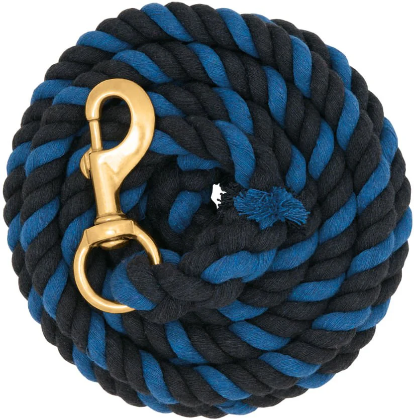 Weaver Colored Cotton Lead Ropes with Solid Brass Bolt Snap, 10' L - Image 9