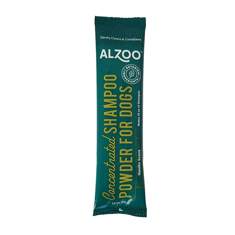 ALZOO Plant-Based Concentrated Dog Shampoo Powder Kit & Refillable Pouches, 40g (16 oz) - Image 5