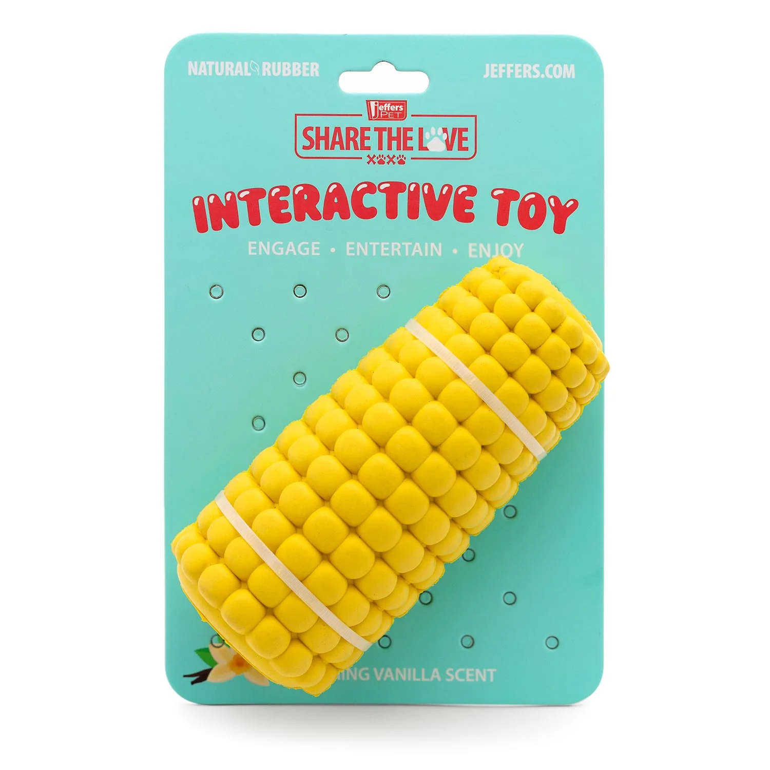 Jeffers Corn Cob Natural Rubber Stuffable Treat Dispenser Dog Dental Chew Toy - Image 7