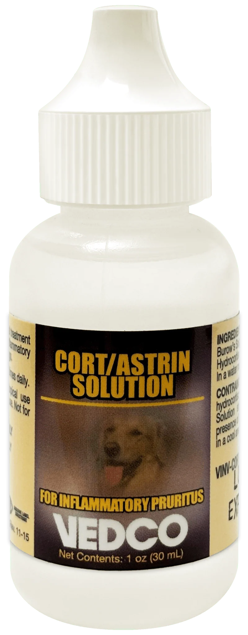 Cort/Astrin Solution & Hydrocortisone, 1 oz – Soothes Itching & Reduces Skin Irritation in Dogs & Cats