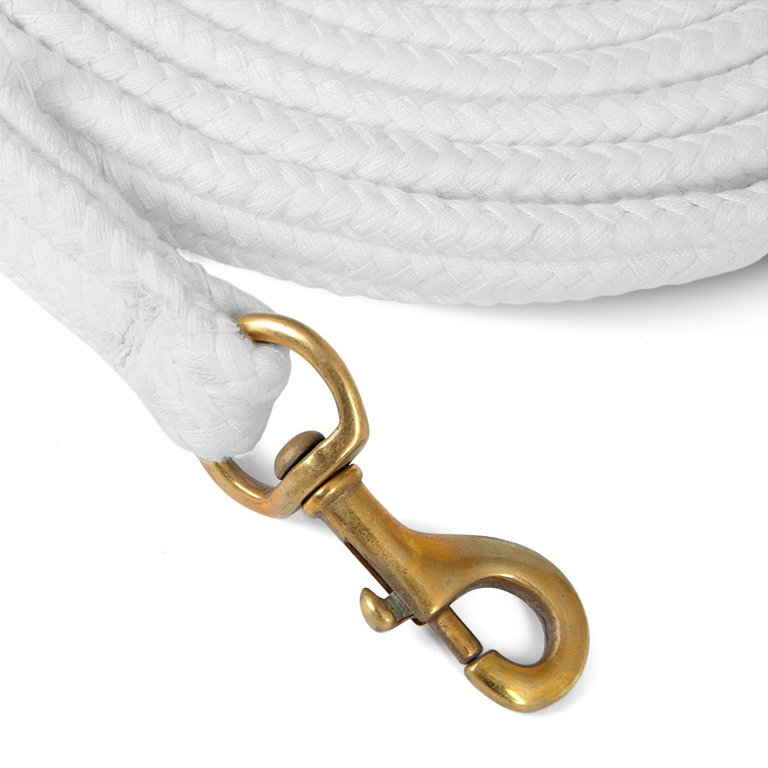 Jeffers Equine Braided Cotton Lunge Line with Rubber Stopper, 25' L - Image 5