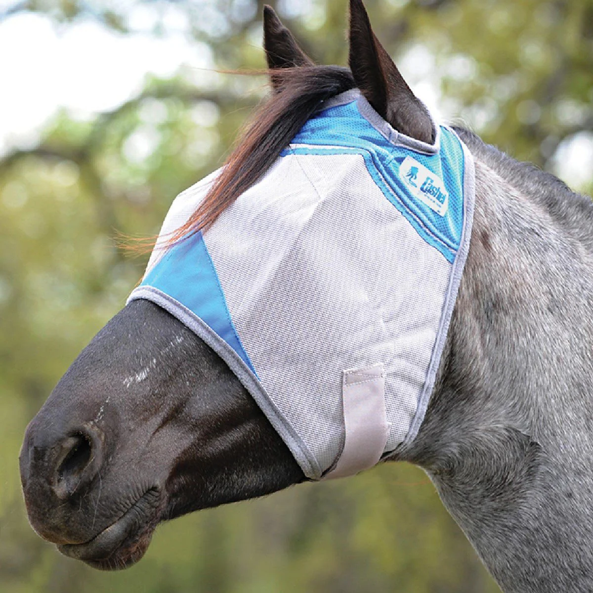 Cashel Crusader Fly Mask for Horses with Forelock Hole and UV Sun Block - Image 9